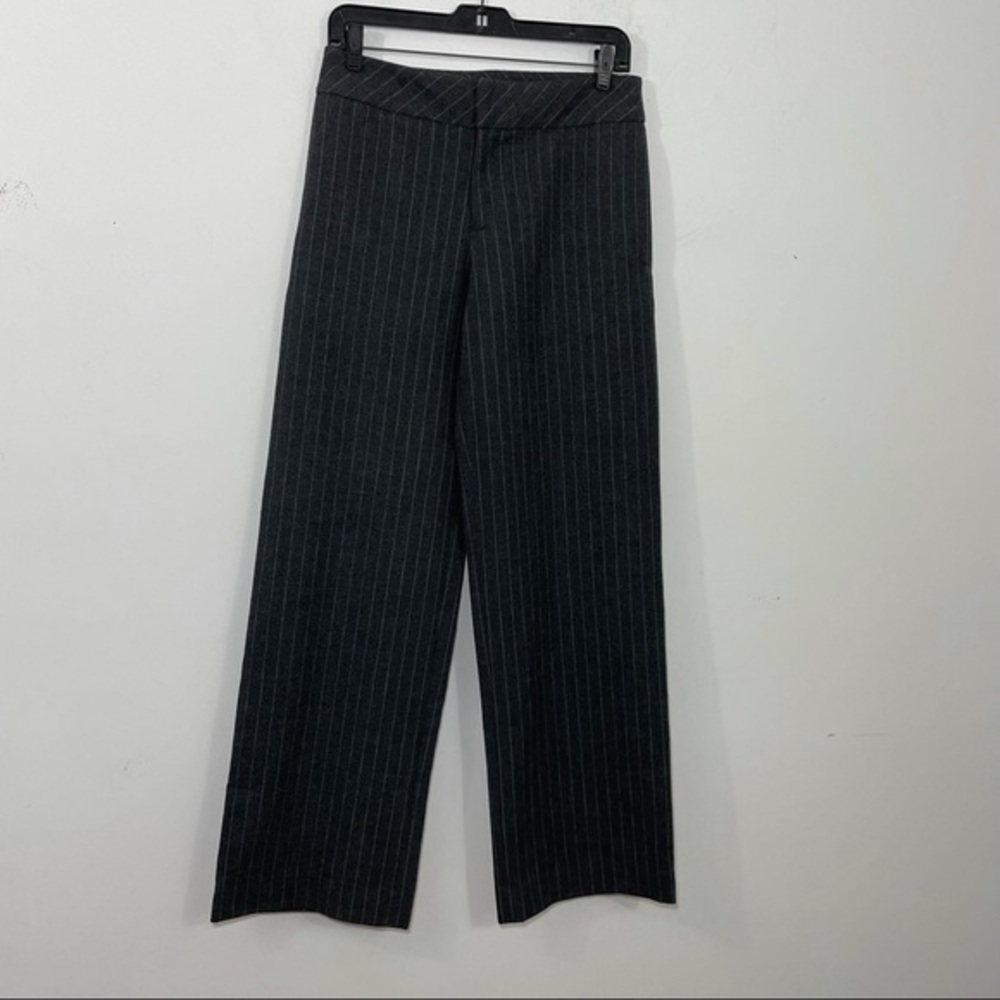Chaiken 8 Wool Blend Flat  Wide Leg Pants Gray